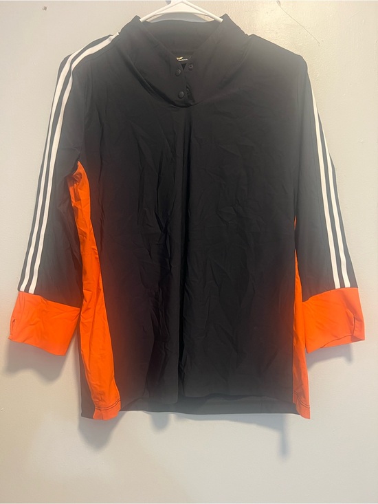 nevermindall Pants - Nevermindall Women’s Black & Orange golf - Three-Stripe Sleeve Style